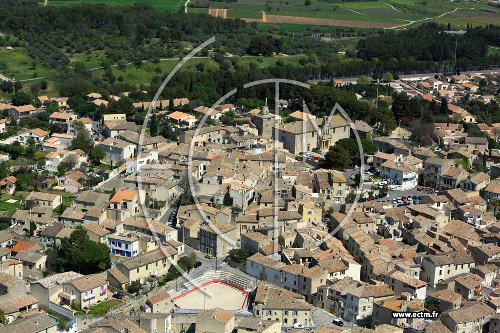 Photo arienne de Gallargues-le-Montueux