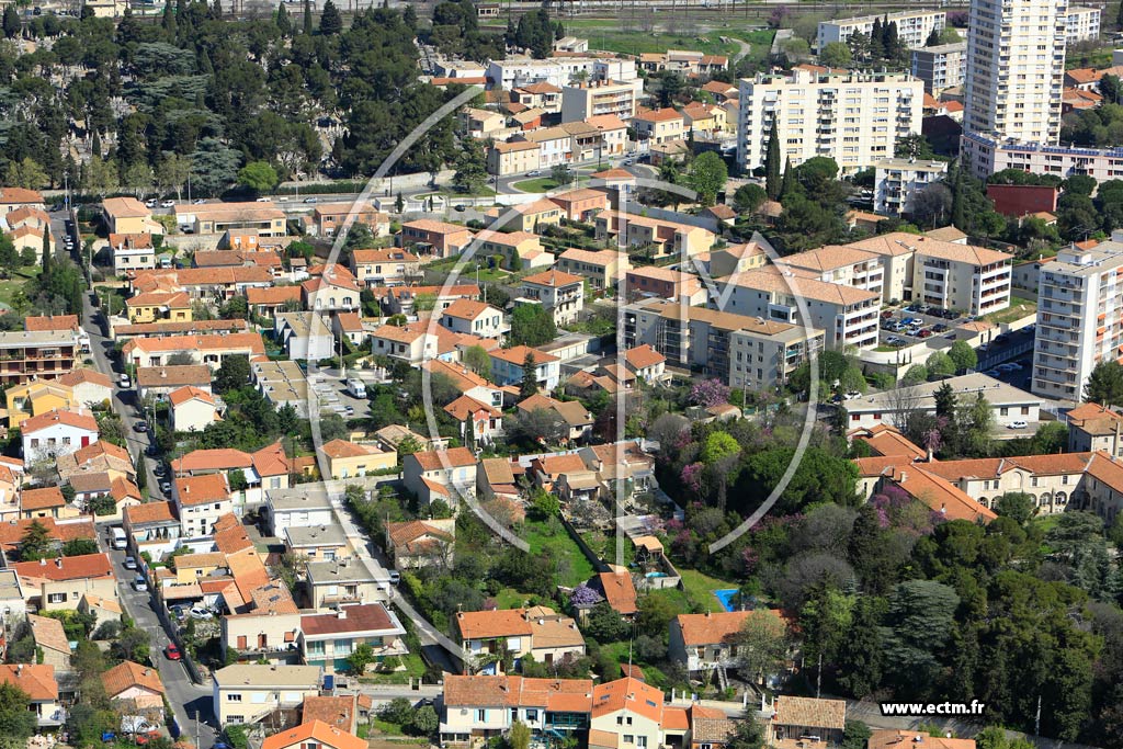 Photo arienne de Nmes (Route de Beaucaire)