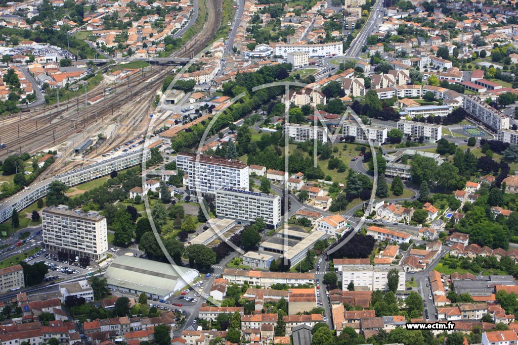 Photo arienne de Angoulme (Gare)