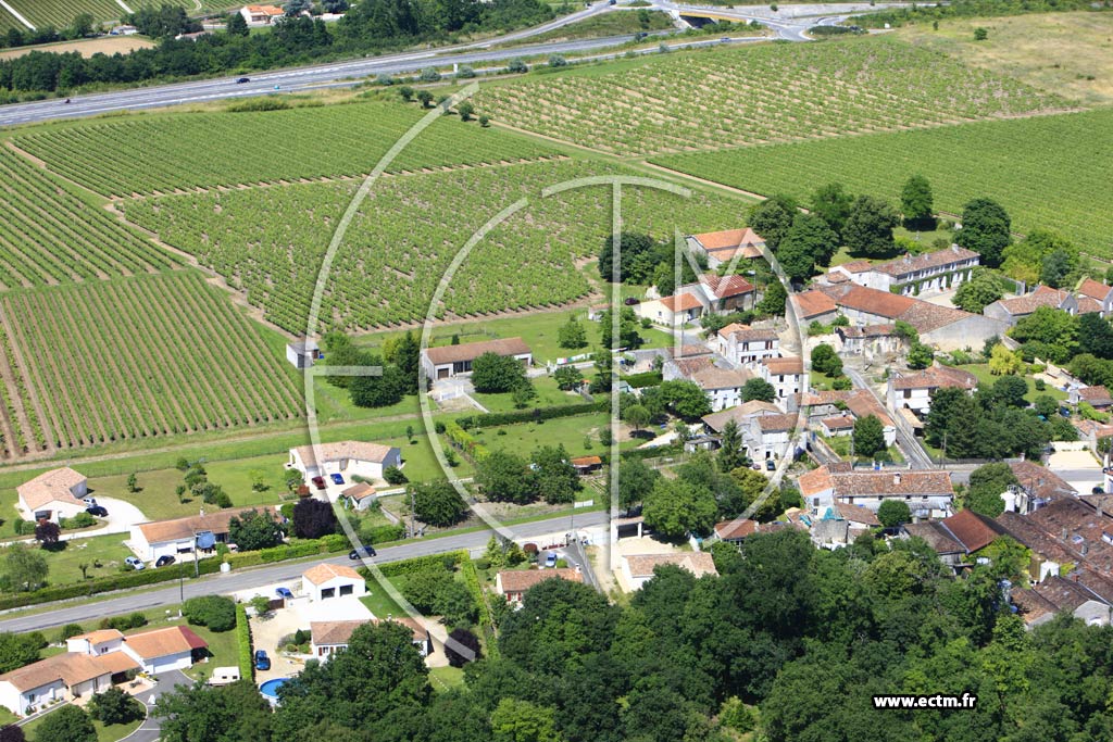 Photo arienne de Mainxe (L'Abbaye)