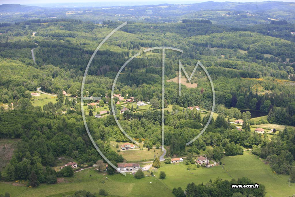 Photo arienne de Compreignac