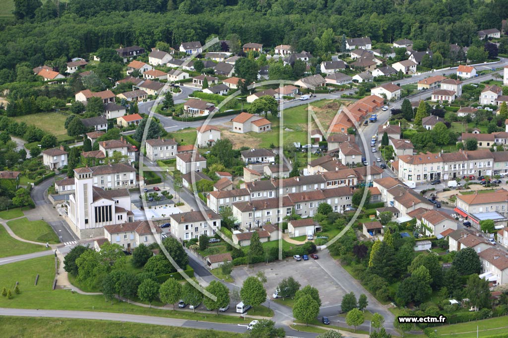 Photo arienne de Oradour-sur-Glane