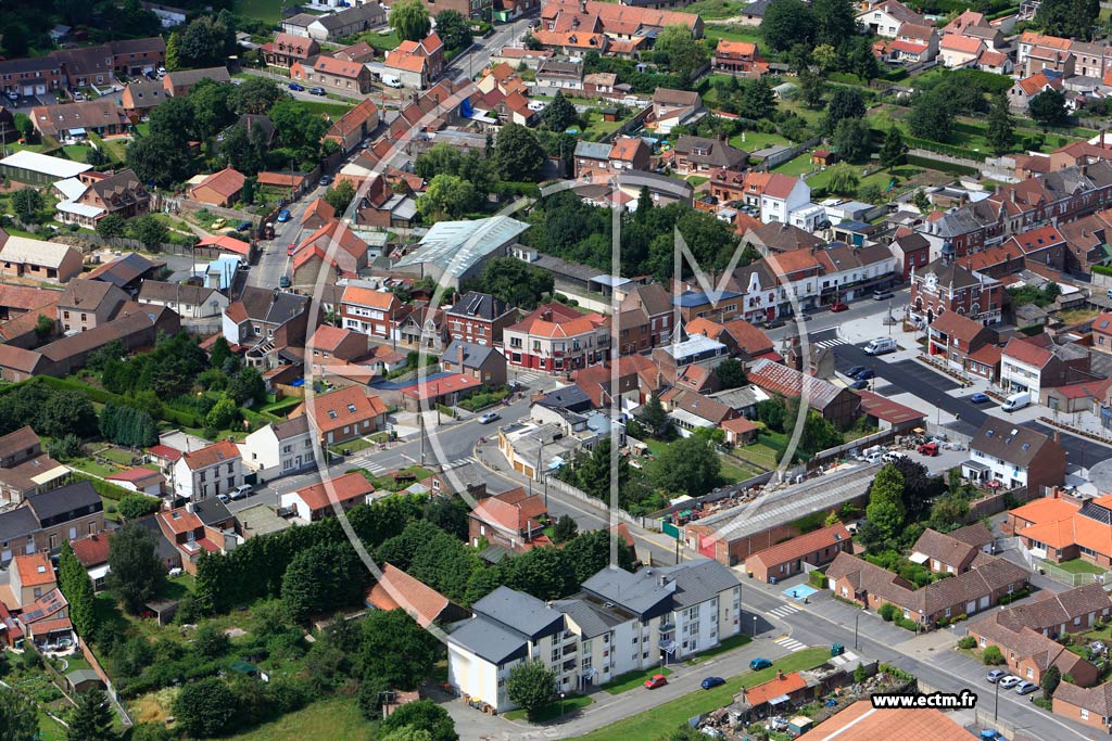 Photo arienne de Auchy-les-Mines (Quartier de l'Eglise)