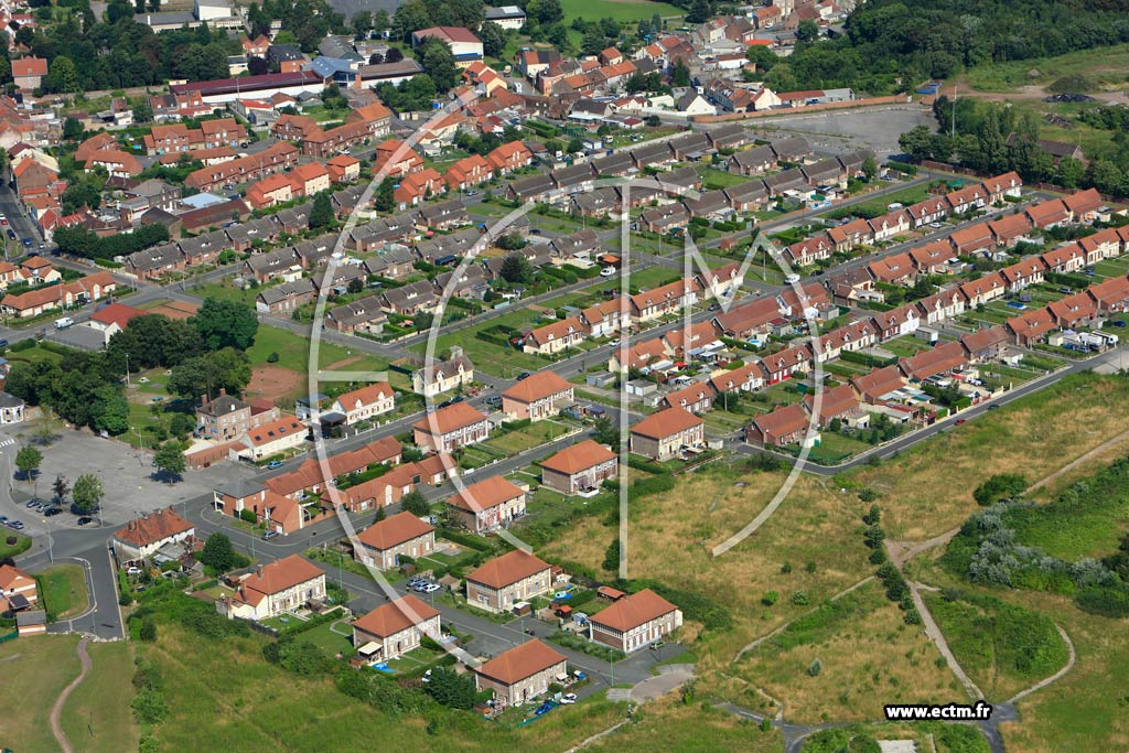 Photo arienne de Bully-les-Mines (Quartier de la Cit de la Libert)