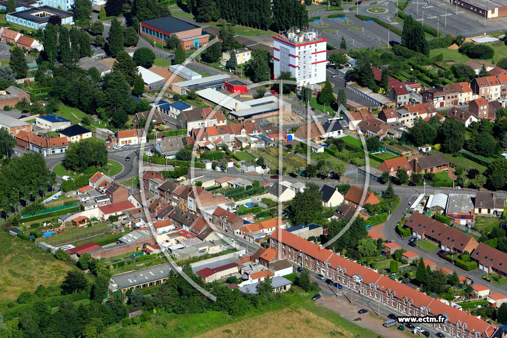 Photo arienne de Hnin-Beaumont (Quartier de la Rue Jules Ferry)