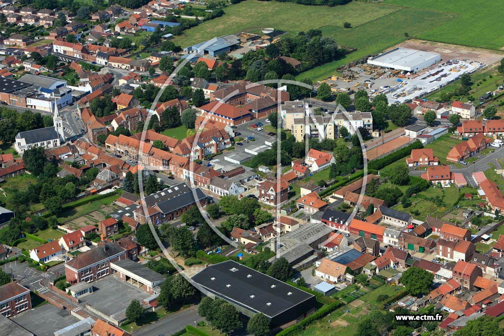 Photo arienne de Mazingarbe (Quartier de l'Eglise)