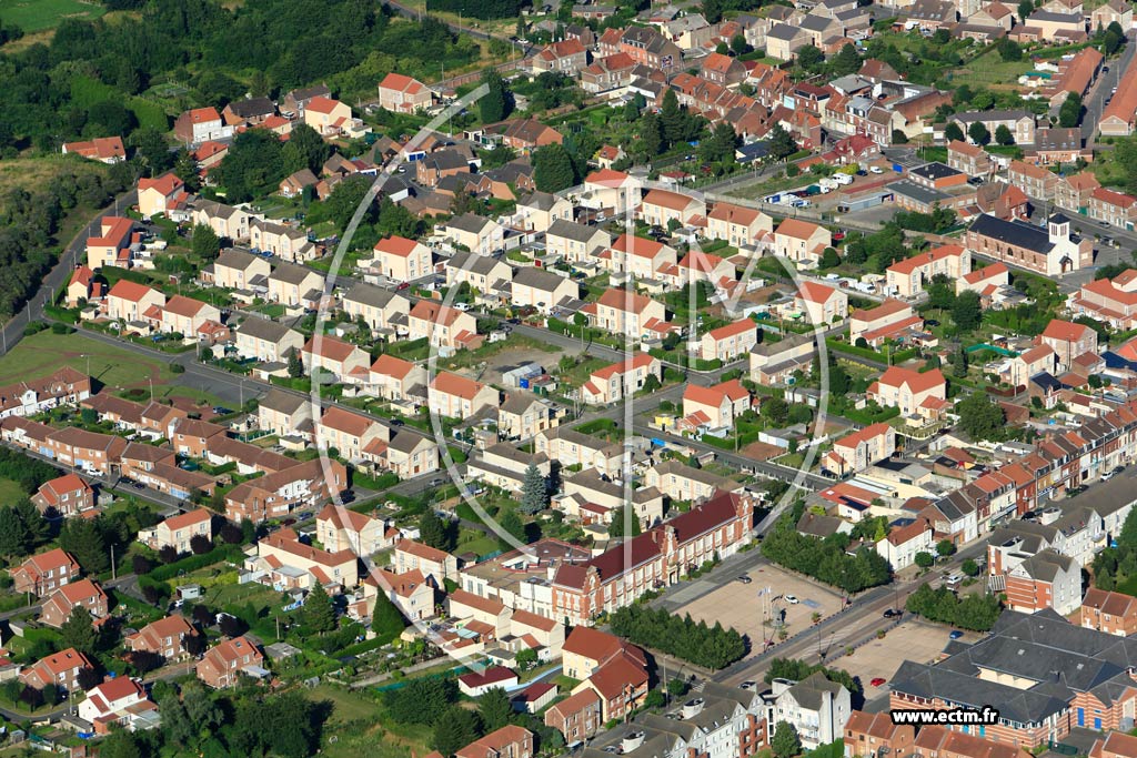 Photo arienne de Sallaumines (Quartier Place Ferrer)