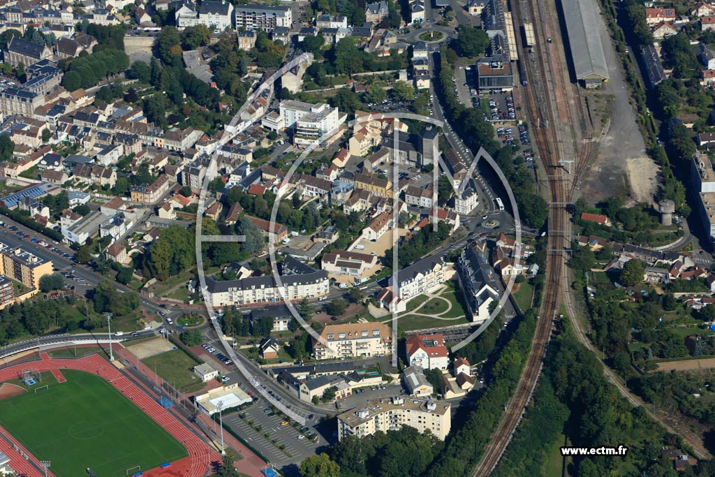 Photo arienne de Dreux (Quartier Gare)