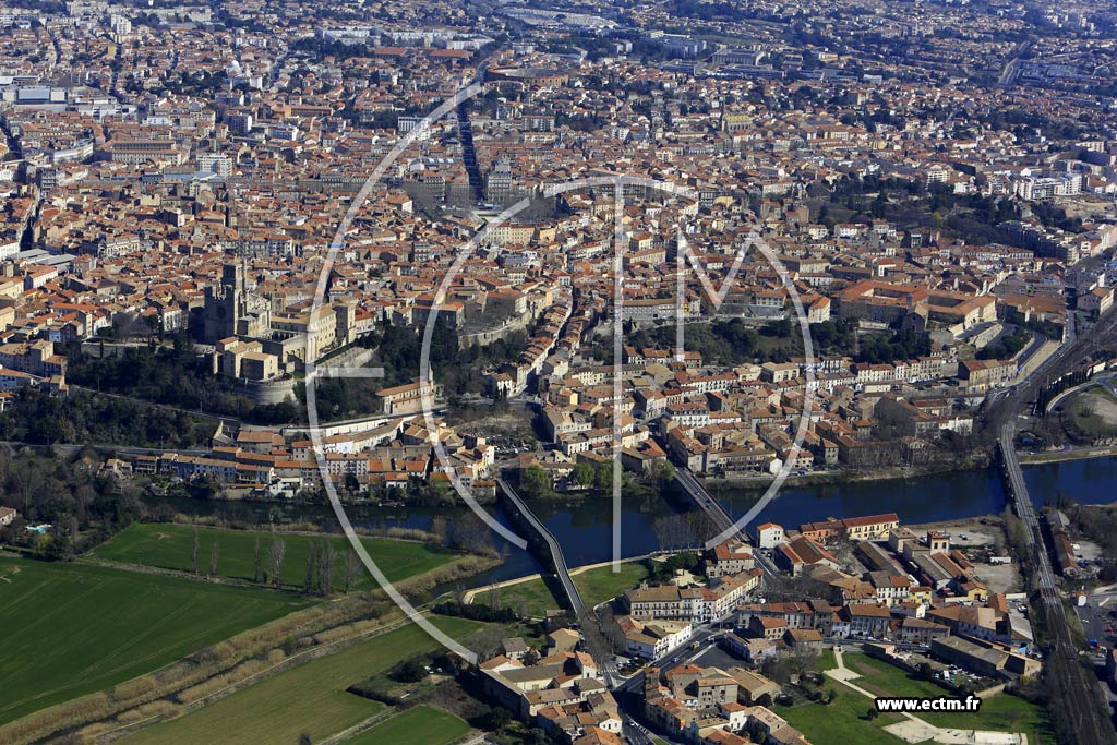 Photo arienne de Bziers (Les Balcons de Fonseranes)