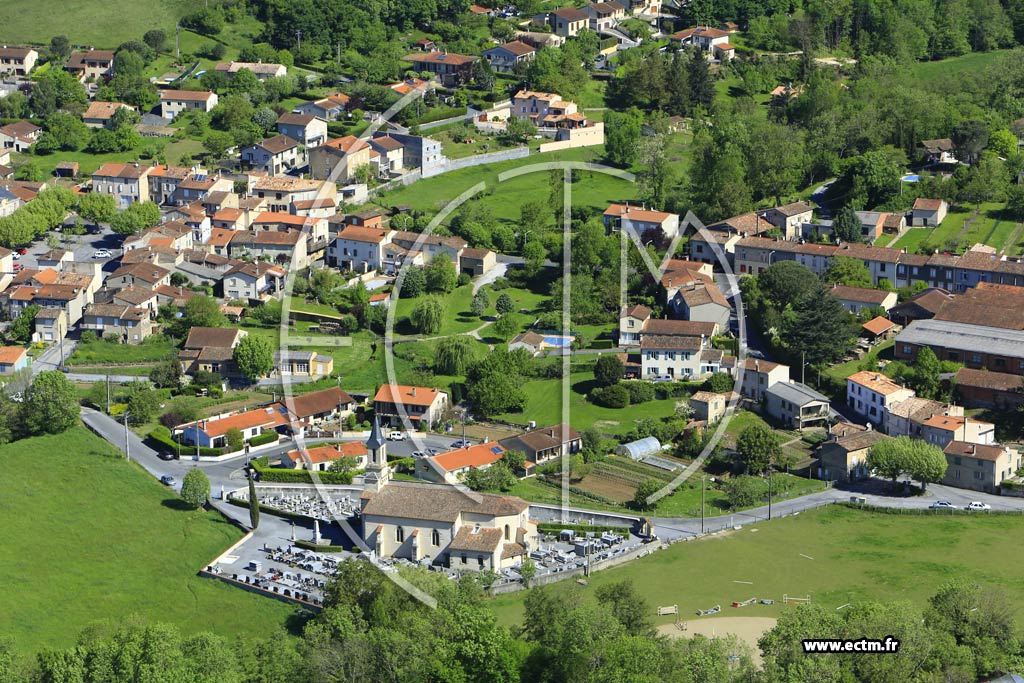 Photo arienne de Noailhac (La Crouzari)