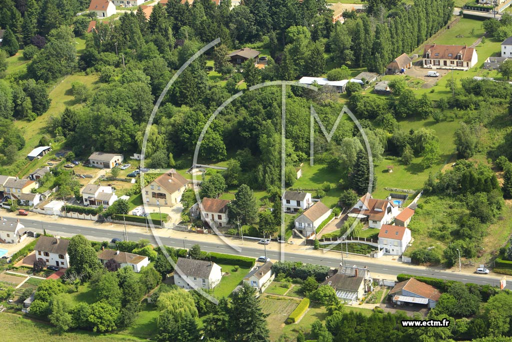 Photo arienne de Gien (Gien le Vieux)