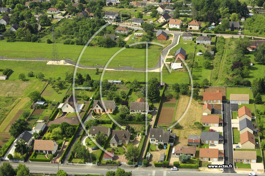 Photo arienne de Gien (Gien le Vieux)