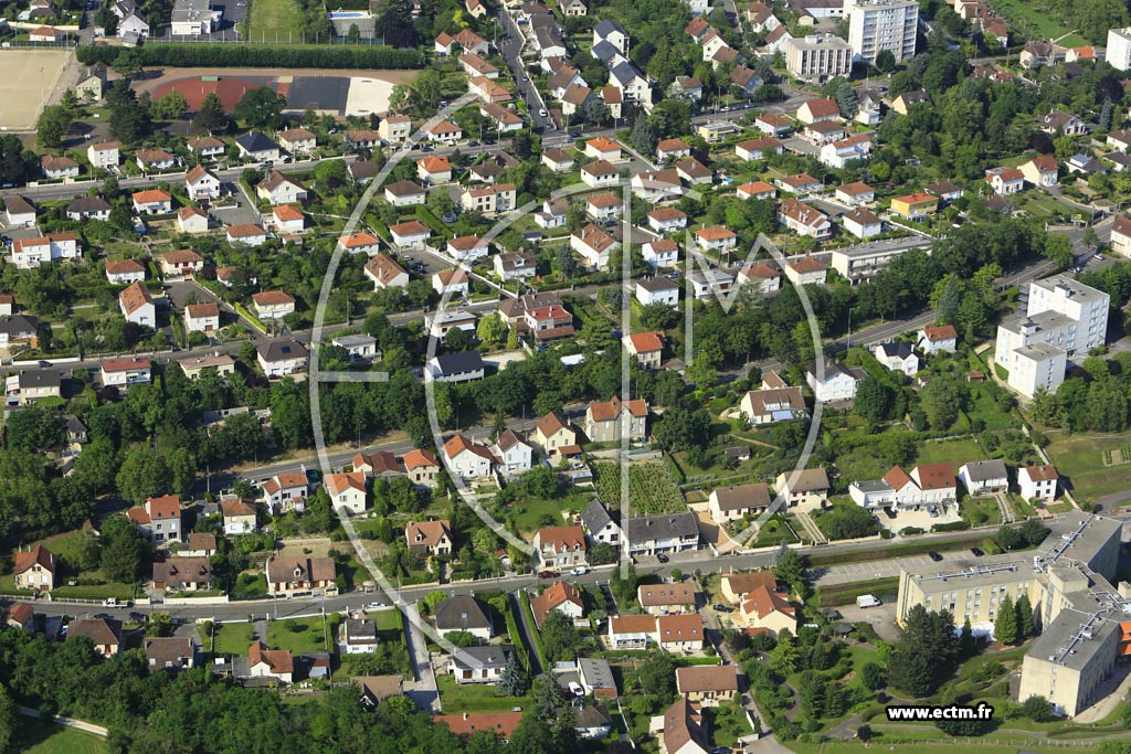 Photo arienne de Auxerre (la Moquette)