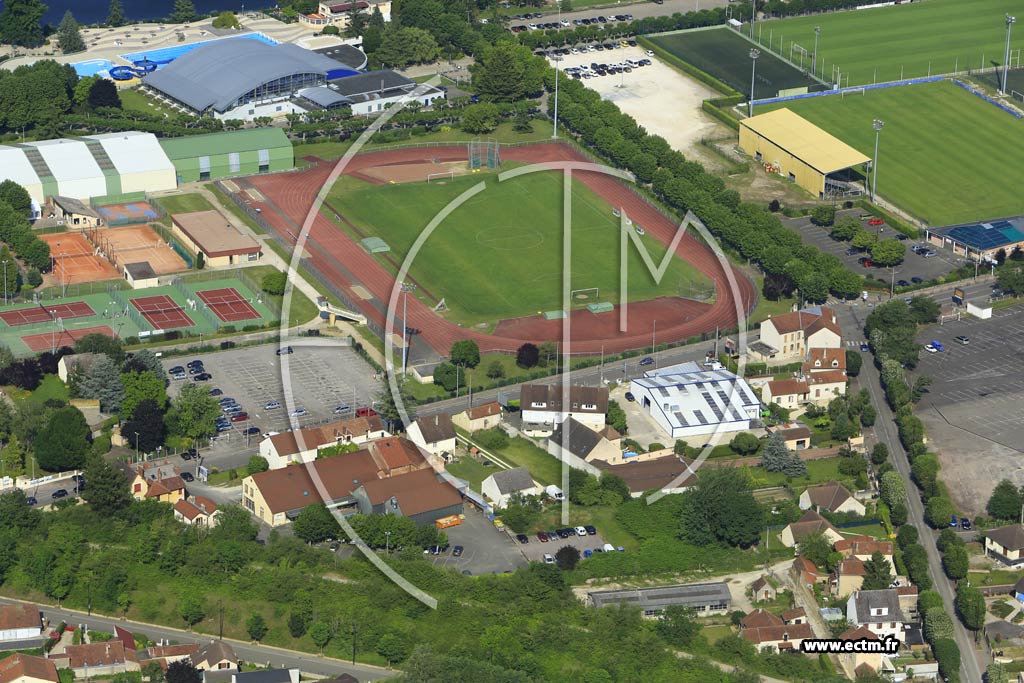 Photo arienne de Auxerre (Stade de l'Abb Deschamps)