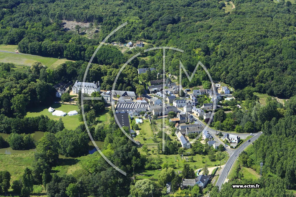 Photo arienne de Langeais (Planchoury)