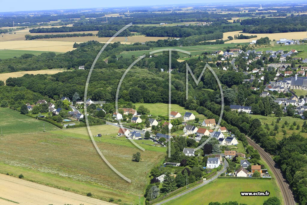 Photo arienne de Saint-Antoine-du-Rocher (la Janottire)