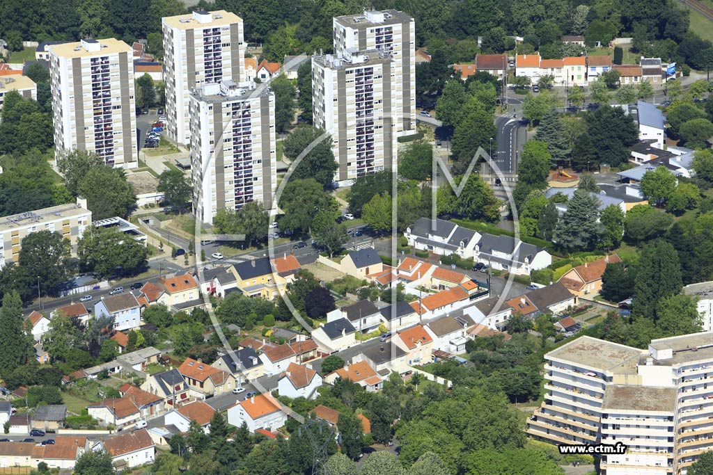 Photo arienne de Nantes (la Beaujoire)