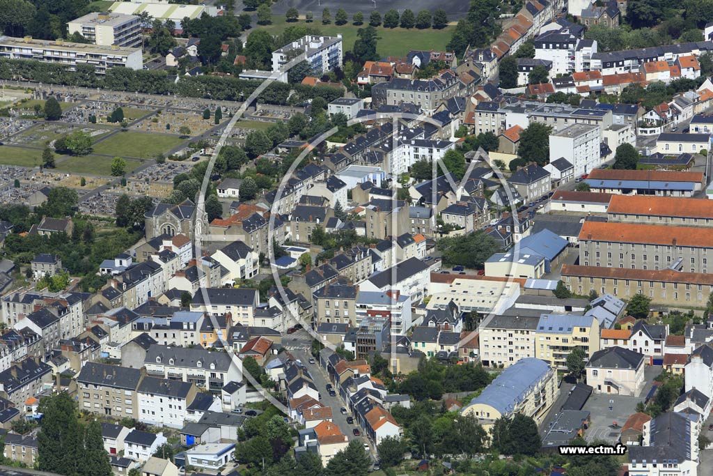 Photo arienne de Nantes (Quartier de la Caserne Lamoricire)