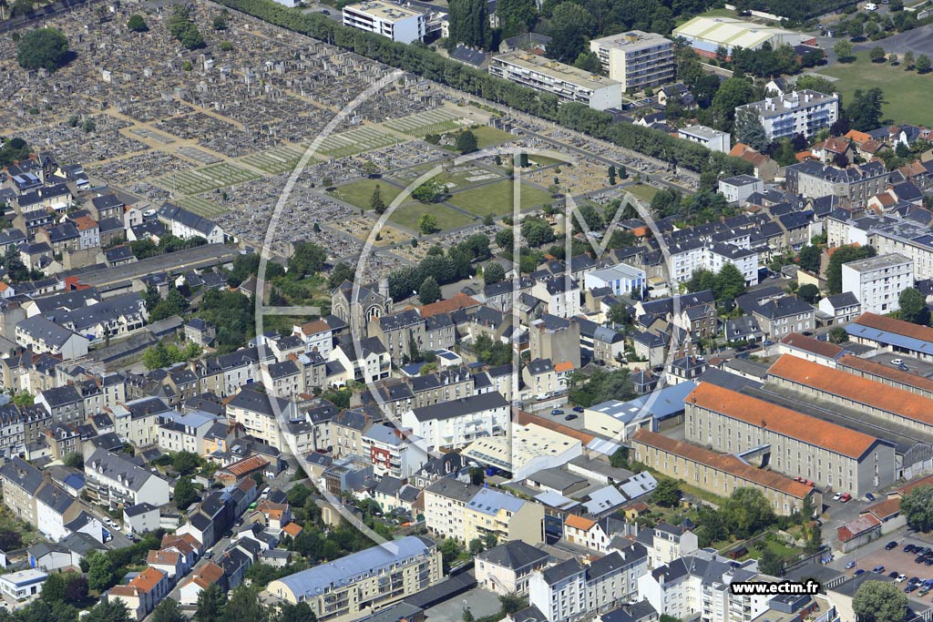 Photo arienne de Nantes (Quartier de la Caserne Lamoricire)