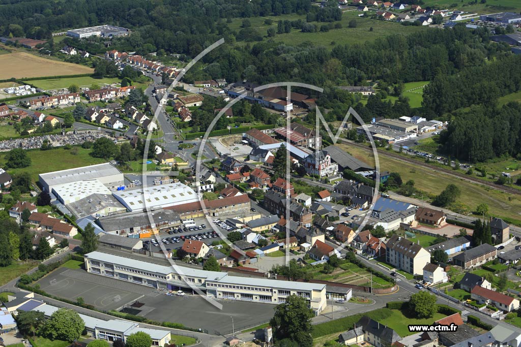 Photo arienne de Blangy-sur-Bresle (Quartier de la Gare)