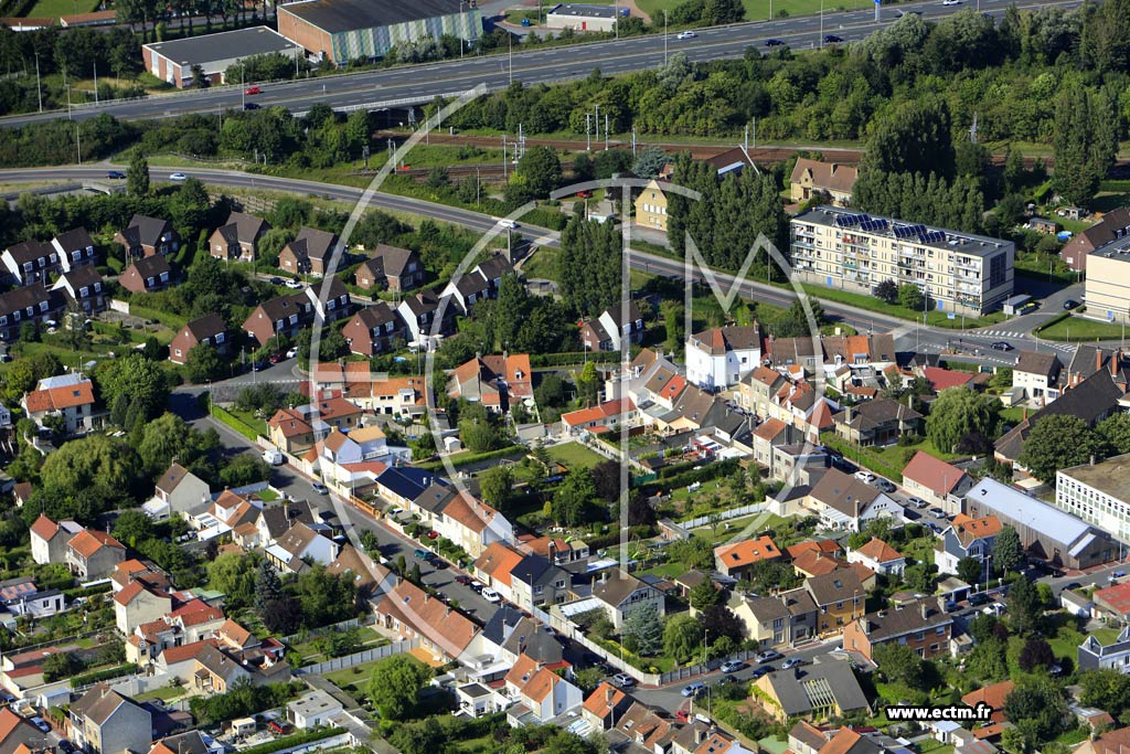 Photo arienne de Calais (Le Pont du Leu)