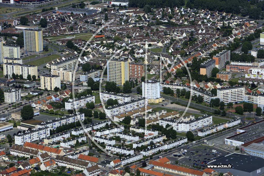 Photo arienne de Calais (Les Quatre Ponts)