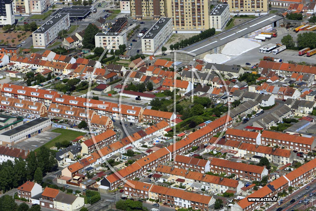 Photo arienne de Calais (Quartier du Fort-Nieulay)