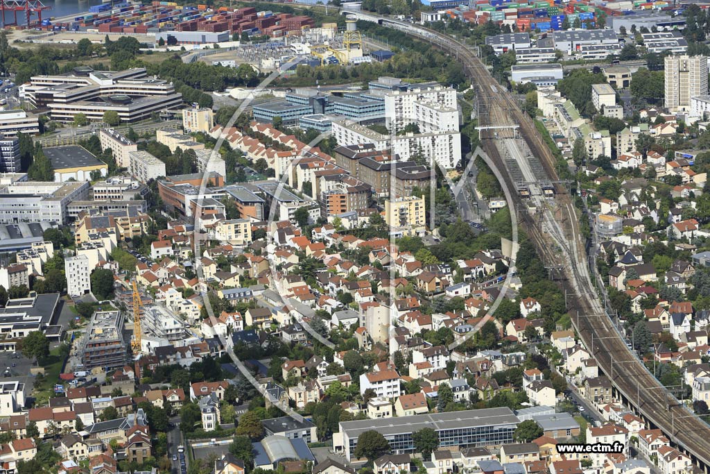 Photo arienne de Colombes (Stade)