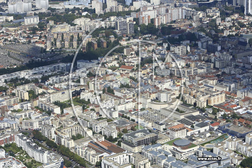 Photo arienne de Suresnes (Quartier du Quai Gallieni)