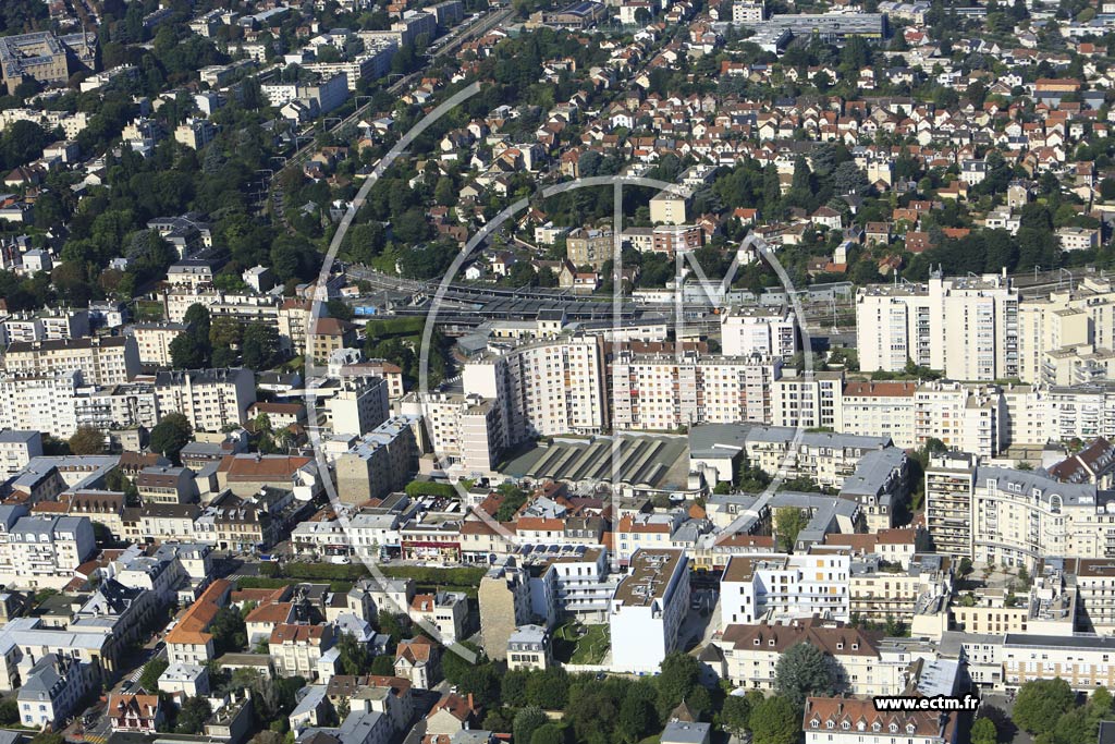 Photo arienne de Bourg-la-Reine (Gare)