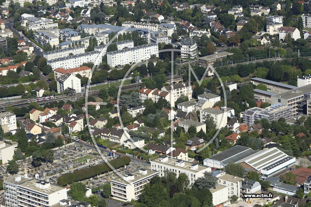 Photo arienne de Sceaux (Quartier de la Gare de Robinson)