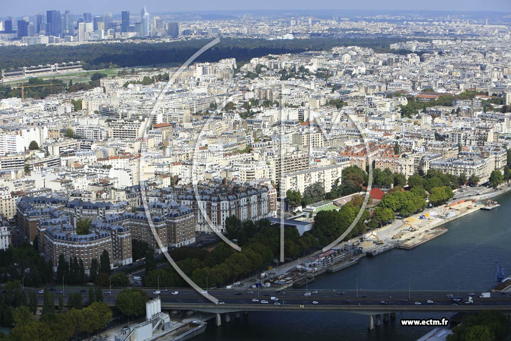 Photo arienne de Paris 16e arr. (Porte du Point du Jour)