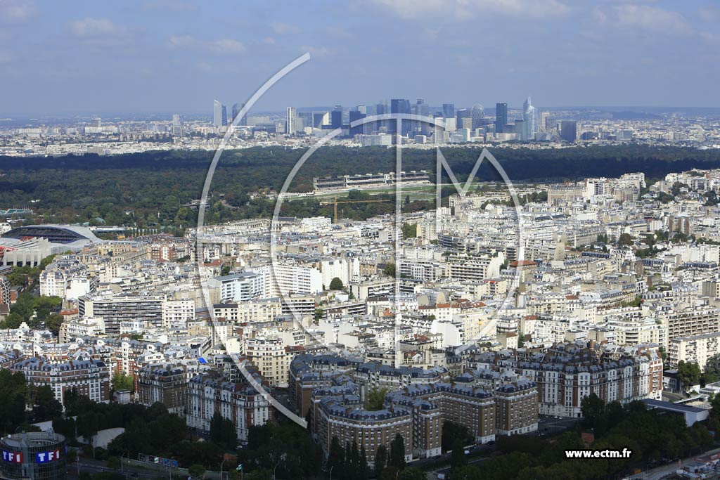 Photo arienne de Paris 16e arr. (Porte du Point du Jour)