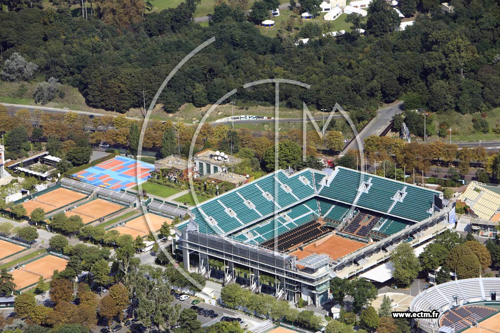 Photo arienne de Paris 16e arr. (Quartier d'Auteuil - Stade Roland-Garros)