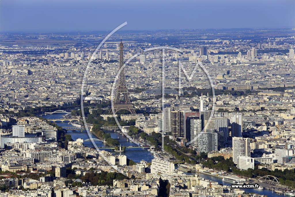 Photo arienne de Paris 16e arr. (Quartier d'Auteuil - Tour Eiffel)