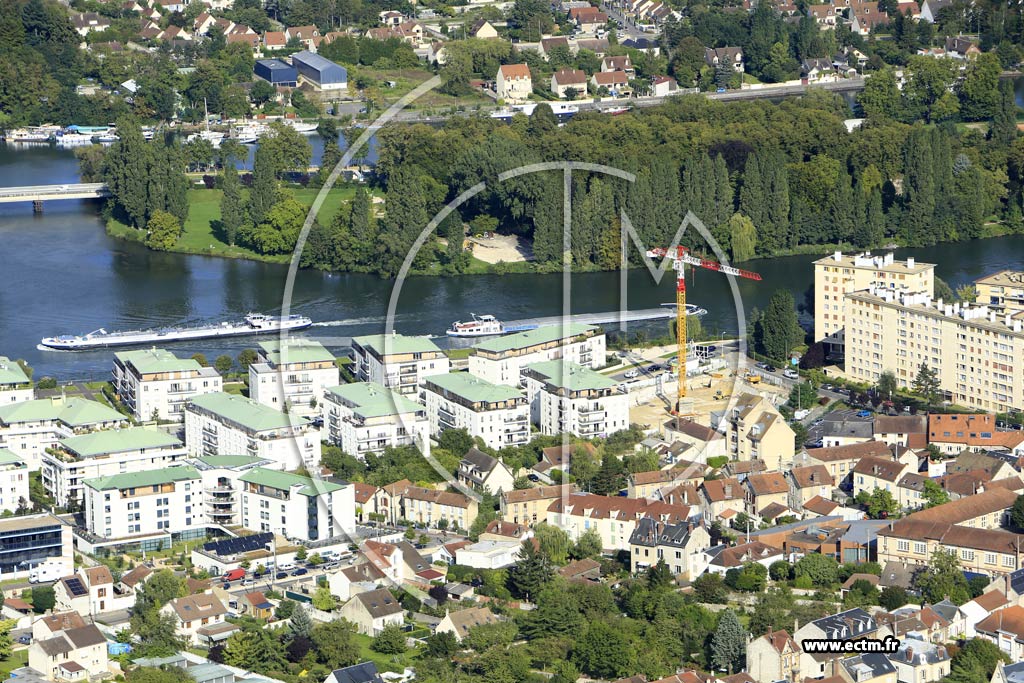 Photo arienne de Mantes-la-Jolie (Quartier de la Rue des coles)