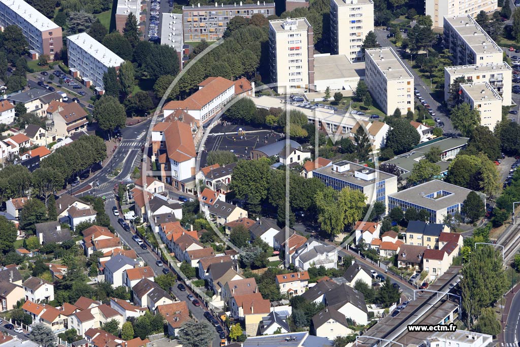 Photo arienne de Antony (Quartier de la Gare)