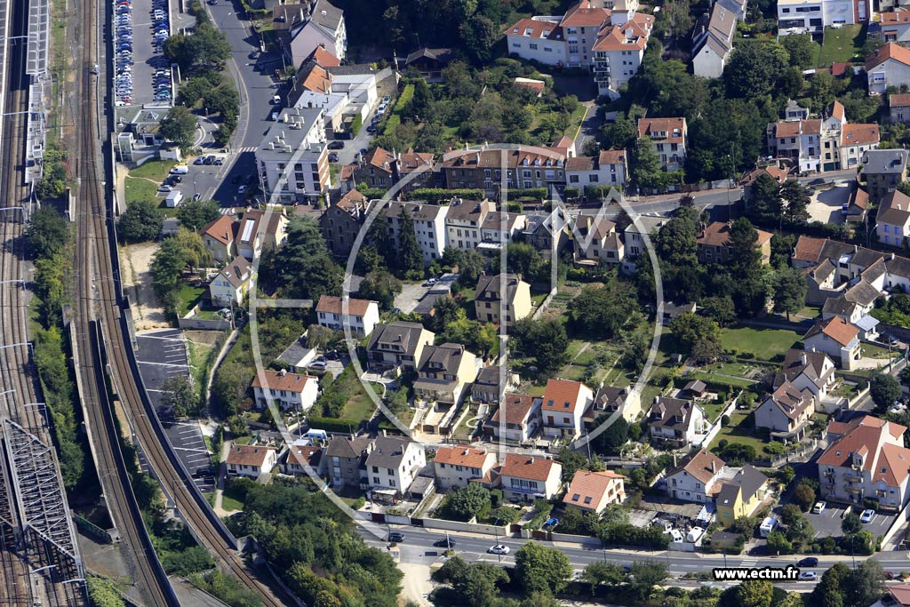 Photo arienne de Massy (Quartier de la Gare)