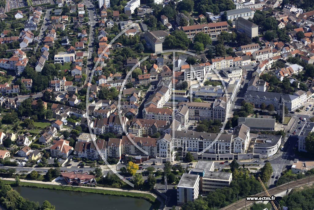 Photo arienne de Massy (Quartier de la Gare)