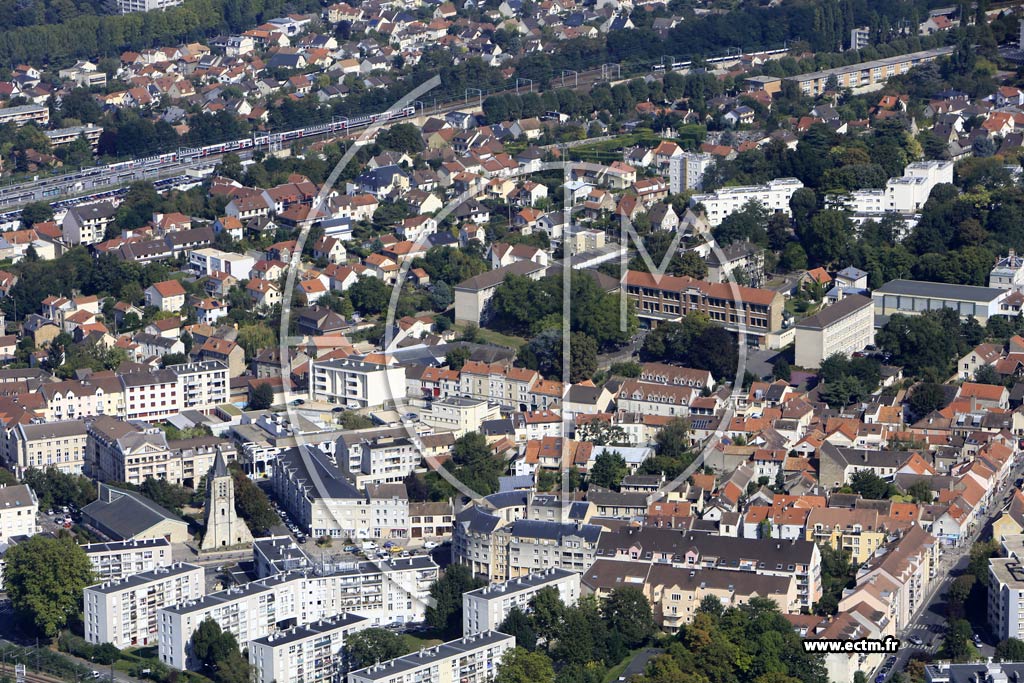 Photo arienne de Massy (Quartier de la Gare)