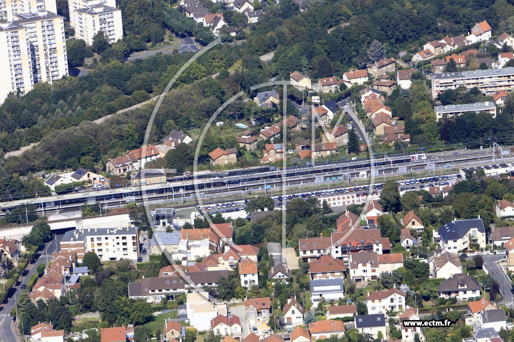 Photo arienne de Massy (Quartier de la Gare)