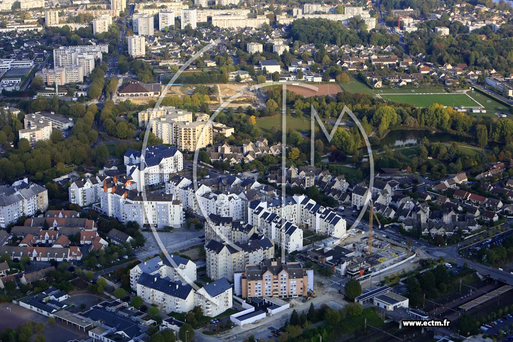 Photo arienne de Le Me-sur-Seine (les Courtilleraies)