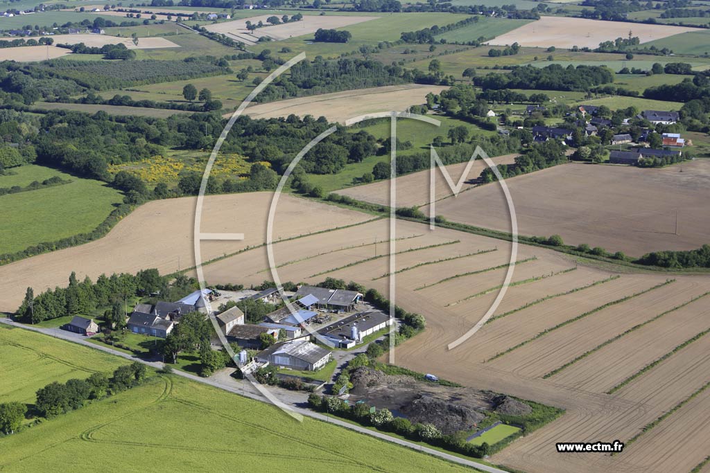 Photo arienne de Soudan (le Moulin e Sion)