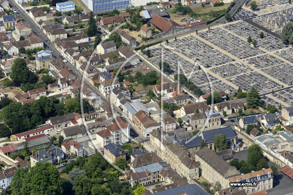 Photo arienne de Sens (Faubourg Saint-Didier)