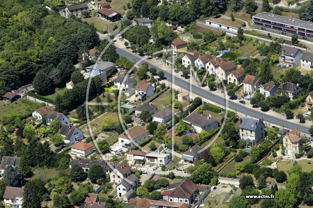 Photo arienne de Joigny (Faubourg de Paris)