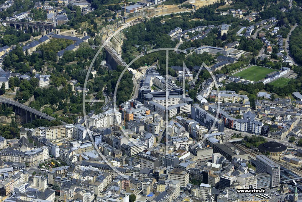 Photo arienne de Luxembourg (Gare)