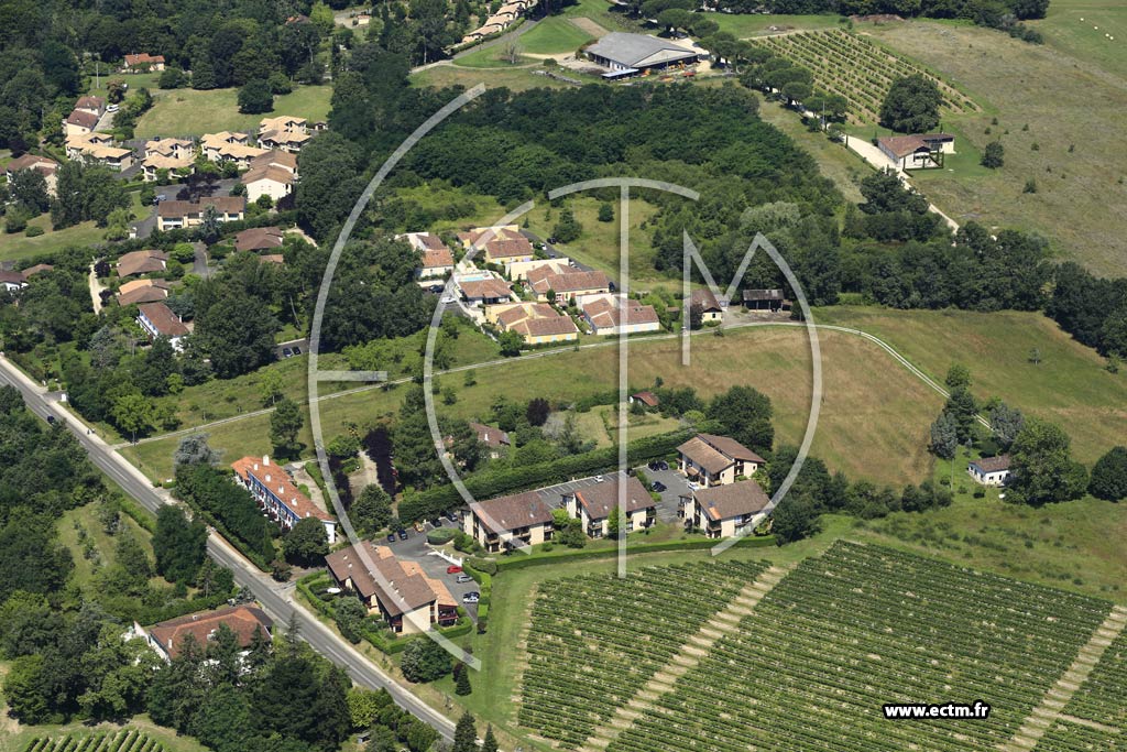 Photo arienne de Cazaubon (Barbotan les Thermes)