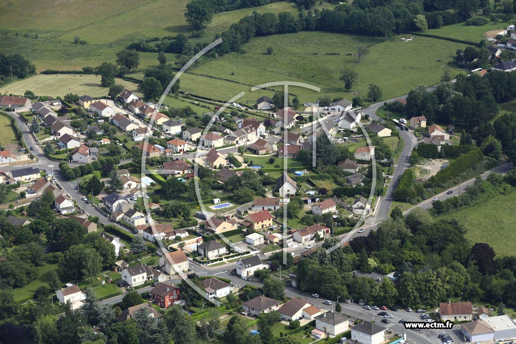 Photo arienne de Saint-Vallier (La Raie de Cergy)