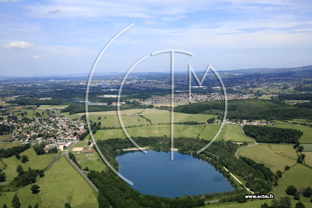 Photo arienne de Sanvignes-les-Mines (Plan d'Eau des Fouthiaux)