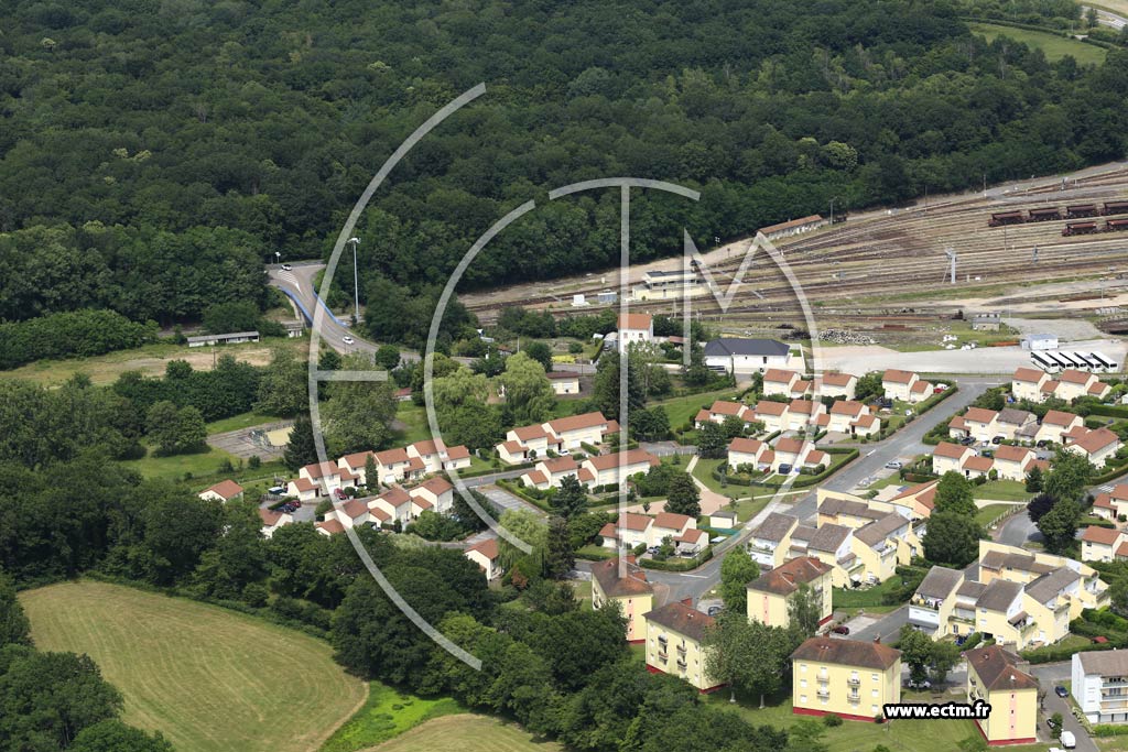 Photo arienne de Montchanin (La Gare)